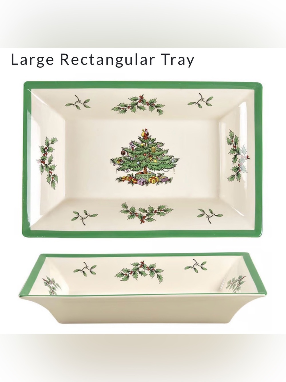 NWOT Spode Christmas Tree Rectangular Tray